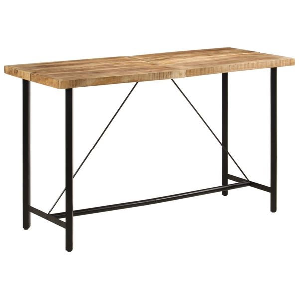 vidaXL Barový stôl 180x70x107 cm masívne mangové drevo a železo