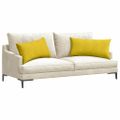 vidaXL Vankúše na pohovku 2 pcs Žltá 80 x 40 cm Kordúrová tkanina