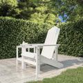 vidaXL Záhradná stolička Adirondack HDPE biela
