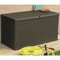 vidaXL Záhradný úložný box, hnedý 120x56x63 cm, PP ratan