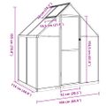 vidaXL Skleník so základovým rámom strieborný 169x114x195 cm hliník