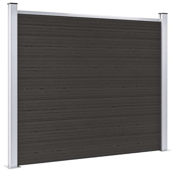 vidaXL Plotový panel WPC 180x146 cm čierny