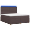 vidaXL Posteľ boxspring s matracom Tmavohnedá 140 x 190 cm Látka