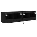 vidaXL TV nástenné skrinky s LED svetlami 2 ks čierne 60x35x31 cm