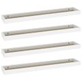 vidaXL Terasové nástenné police 4 ks dub a biele 80x15x4 cm MDF