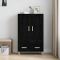 vidaXL Highboard Čierny dub 70 x 31 x 115 cm Kompozitné drevo