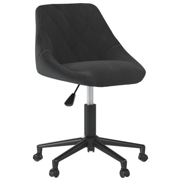 vidaXL Otočná jedálenská stolička čierna zamatová