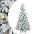 vidaXL Umelý Sklápací Vianočný Stromček Biela 240 cm PE a PVC