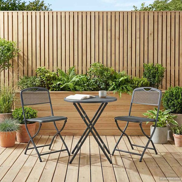 vidaXL Záhradné kreslá 2 pcs Antracit 52,5 x 46 x 82 cm Železo