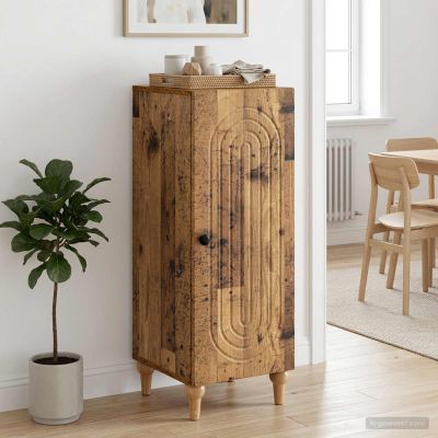 vidaXL Servírovacia skriňa Staré drevo 33 x 34,5 x 90 cm