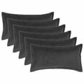 vidaXL Poťah na podložku 6 pcs HOUTEN Tmavosivá 40 x 70 cm Bouclé