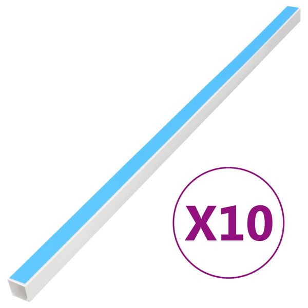 vidaXL Káblový rozvod samolepiaci 20x10 mm 10 m PVC