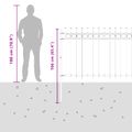 vidaXL Kruhový plot TILBURG 200 x 166 cm Čierna