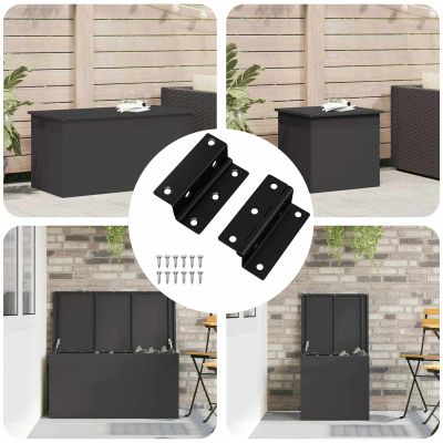 vidaXL Pánt 2 ks Čierna 38 x 17 x 60 mm Železo