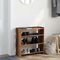 vidaXL Regál na topánky staré drevo 60x25x62 cm spracované drevo
