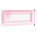 vidaXL Zábrana na detskú posteľ ružová 200x25 cm látka