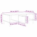 vidaXL Konferenčný stolík Dymová dub 102 x 55 x 35 cm Kompozitné drevo