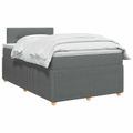 vidaXL Posteľ boxspring s matracom Tmavosivá 120 x 200 cm Látka