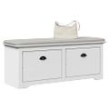 vidaXL Lavica do predsiene "BODO" Biela 114x40x45 cm