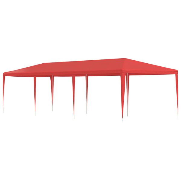 vidaXL Párty stan Červená 900 x 300 x 255 cm PE a oceľ