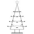 vidaXL Kovový vianočný dekoratívny stromček čierny 140 cm
