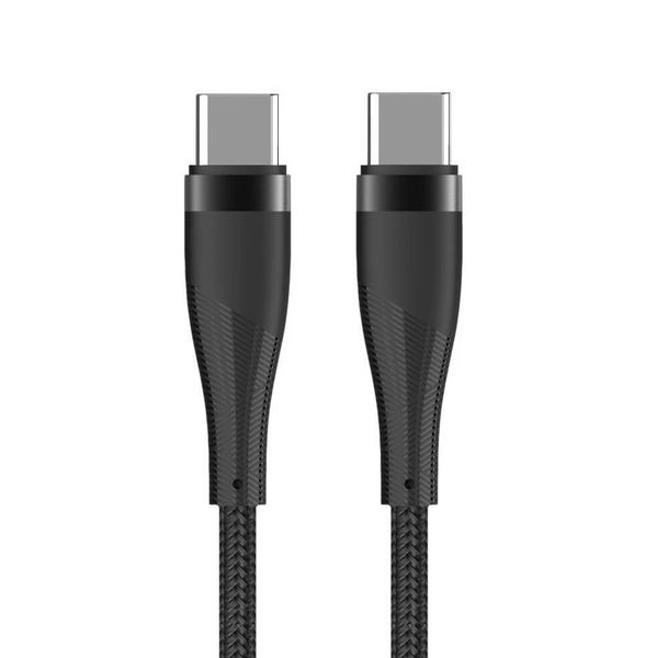 Maxlife MXUC-08 kábel USB-C - USB-C 1,0 m 100W čierny nylon (OEM0101190)