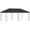 vidaXL Záhradný altánok 6 x 3 m Antracitová Polyester a oceľ 190 gsm