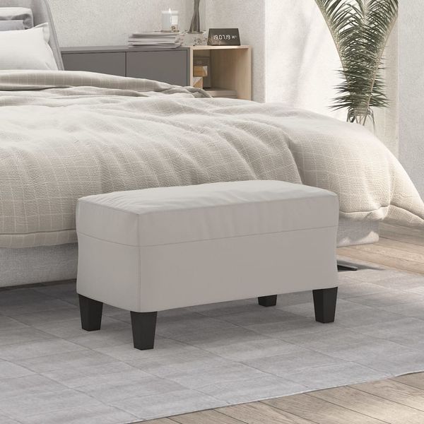 vidaXL Lavica bledosivá 70x35x41 cm látka z mikrovlákna