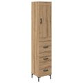 vidaXL Highboard Remeselný dub 34,5 x 34 x 180 cm Kompozitné drevo