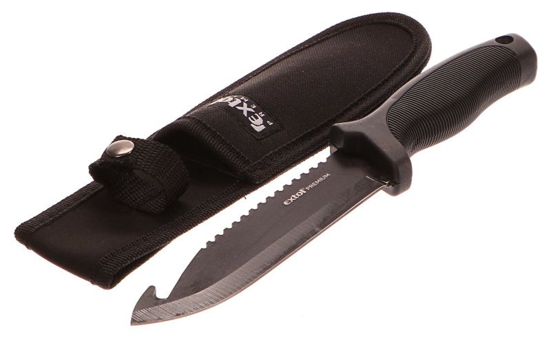Nůž lovecký, 270/150mm, nerez, s nylonovým pouzdrem EXTOL-PREMIUM