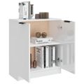 vidaXL Komoda lesklá biela 60x30x70 cm spracované drevo