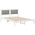 vidaXL Rám postele Svetlosivá 150 x 200 cm Masívne borovicové drevo