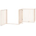 vidaXL Brána pre psa s dverami skladacia 4 panely 320cm topoľové drevo
