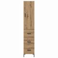 vidaXL Highboard Remeselný dub 34,5 x 34 x 180 cm Kompozitné drevo