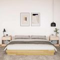 VidaXL Rám postele bez matraca 200x200 cm Dub z masívneho dreva