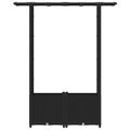 vidaXL Vyvýšený záhon s mriežkou a strechou Čierna 124,5 x 40 x 136 cm