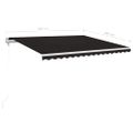 vidaXL Automatická markíza, LED a senzor vetra 450x350 cm, antracitová