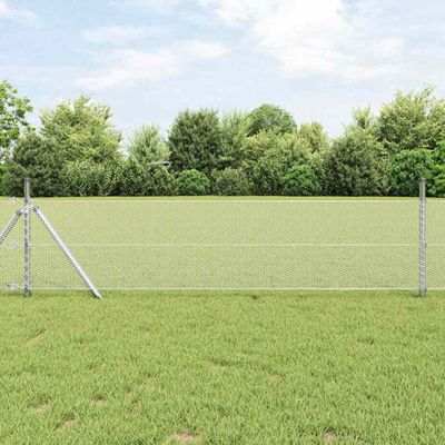 vidaXL Hexagonálny plot 0,5 x 10 m Pozinkovaná oceľ Strieborná