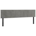 vidaXL Čelá postele 2 ks bledosivé 100x5x78/88 cm zamat