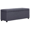 vidaXL Lavica s úložným priestorom 116 cm tmavosivá polyester