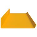 vidaXL Závesná polica 2 ks Horčicová žltá 100 x 9 x 2,5 cm Oceľ