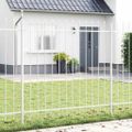 vidaXL Záhradný plot WOERDEN 1,7 x 1,5 m Práškovaná oceľ Biela