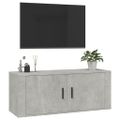 vidaXL Nástenná TV skrinka betónová 100x34,5x40 cm