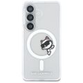 Puzdro Karl Lagerfeld IML Peekaboo Choupette MagSafe pre Samsung Galaxy S26 Plus priehľadné