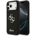 Guess Silicone Big 4G Script puzdro na iPhone 17 Pro Max čierna