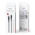Yesido kábel CA156 pd 60W type-c/type-c 1M 3A čierny