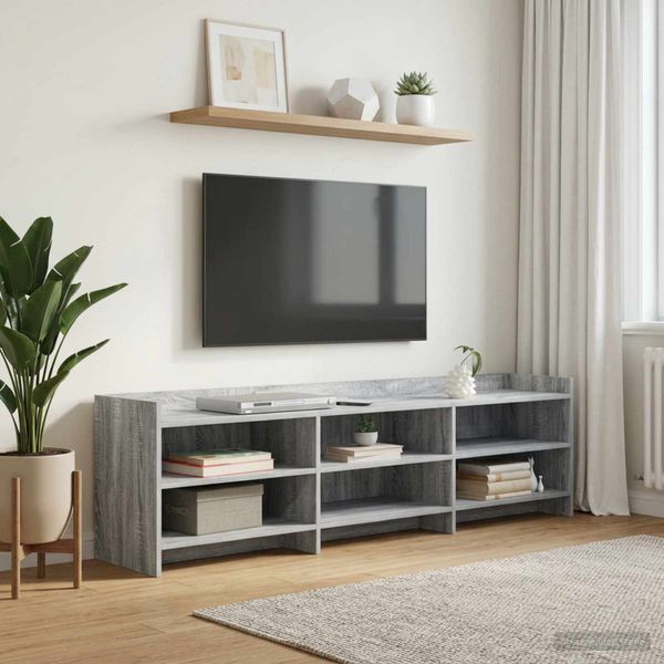 vidaXL TV skrinka 168 x 33 x 47 cm Sivý Sonoma Kompozitné drevo