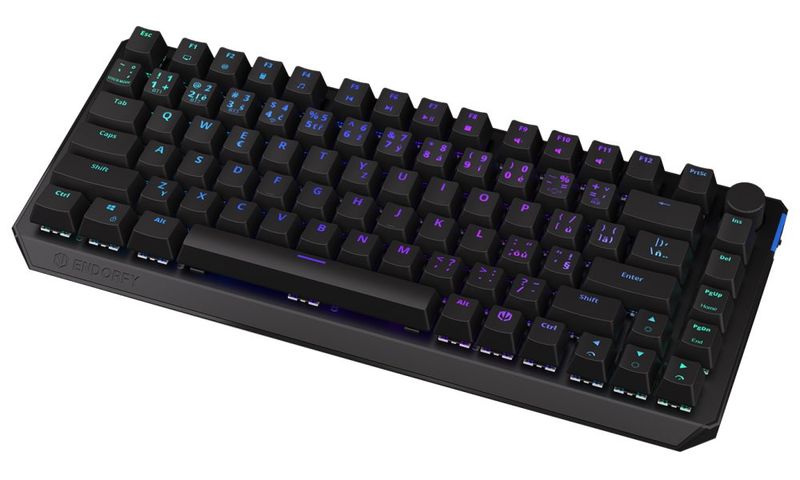 Endorfy herní klávesnice Thock 75% Wireless Black /RGB/ black sw. / bezdrátová / CZ / SK lay. / zkrácená /černá Klávesnice, herní, bezdrátová, mechanická, zkrácená, Black switche, CZ/SK layout, ARGB, cerná