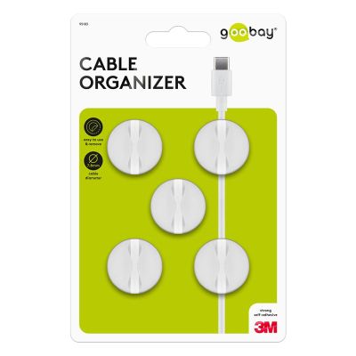 Organizér na káble GOOBAY 95183 5ks White