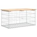 vidaXL Záhradná lavička gabiónový dizajn 83x44x42 cm masívna borovica
